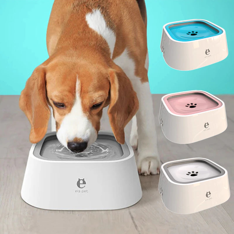 Spill-Free Pet Water Bowl: Floating Design for Dry Snouts - Perfect for Dogs & Cats