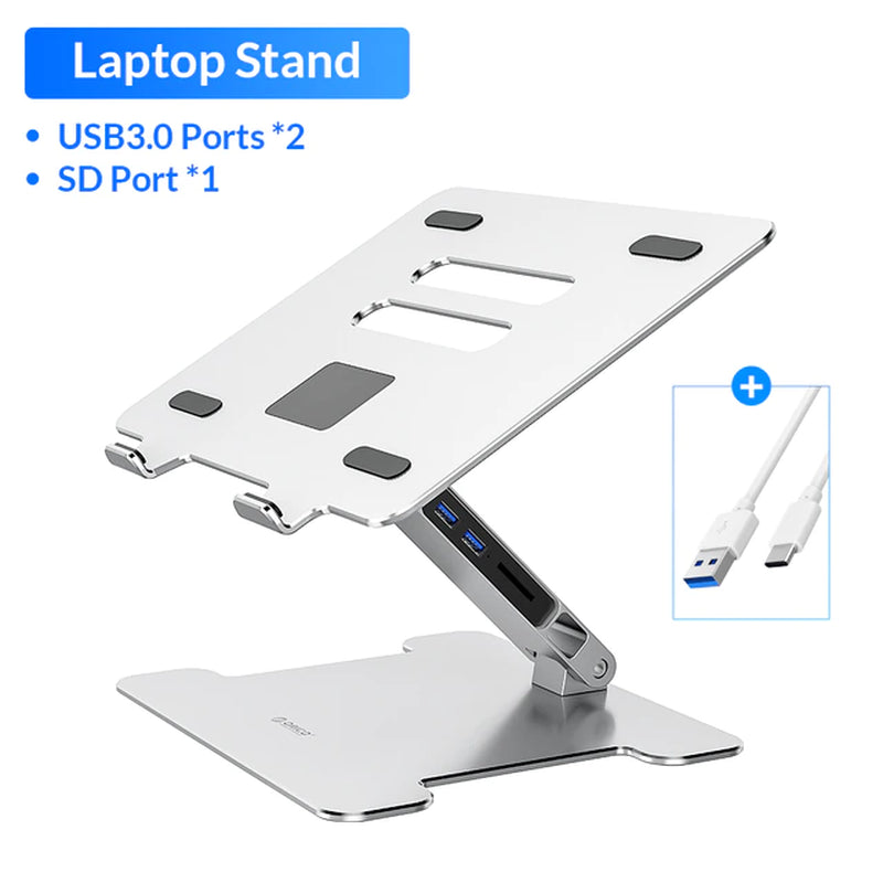 ORICO Foldable Laptop Stand with Optional USB 3.0 and SD Card Slot