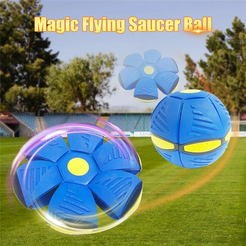 Magic UFO Deformation Ball: Flying Saucer Dog Toy for Outdoor Play and Training - Transforming Flying Disc for Dogs
