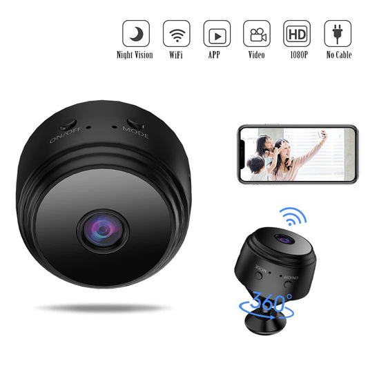 Wi-Fi Security IP Camera with HD 1080p Night Vision and Magnetic Sensor