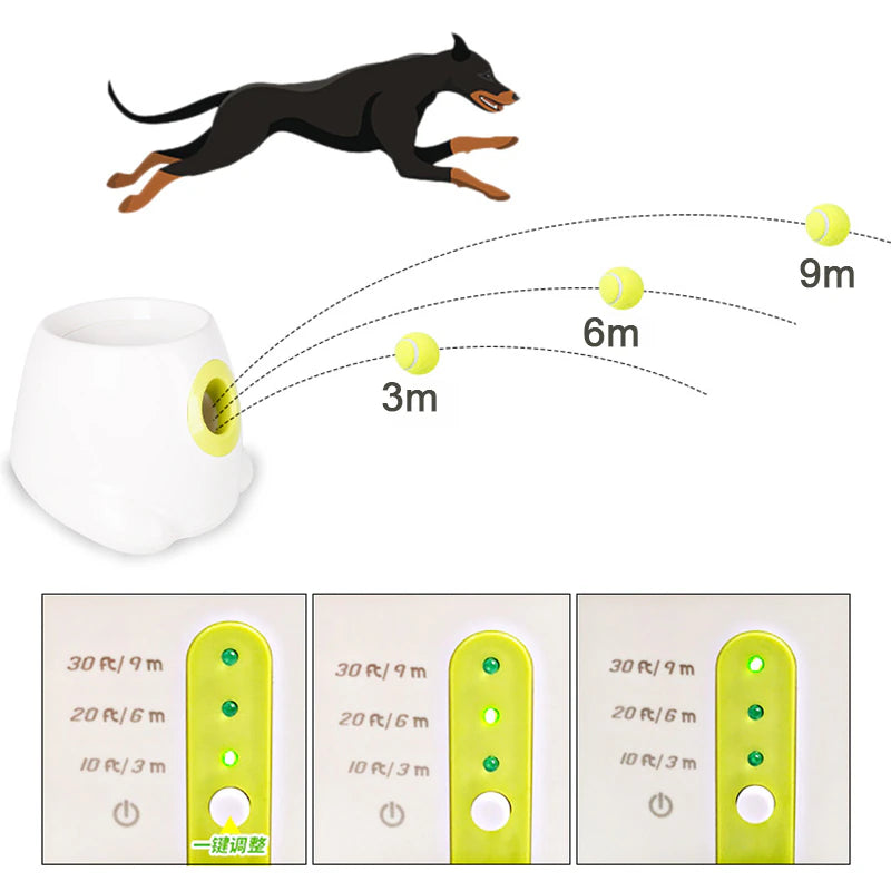 Fetch Master Pro: Automatic Tennis Ball Launcher for Dogs - The Ultimate Jumping Ball Pitbull Toy for Endless Fun