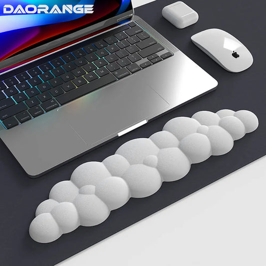 Cloud Comfort Ergonomic Desk Set: Soft Keyboard Wrist Rest & Non-Slip Mouse Pad - Office Essentials for Wrist Support & Desk Protection
