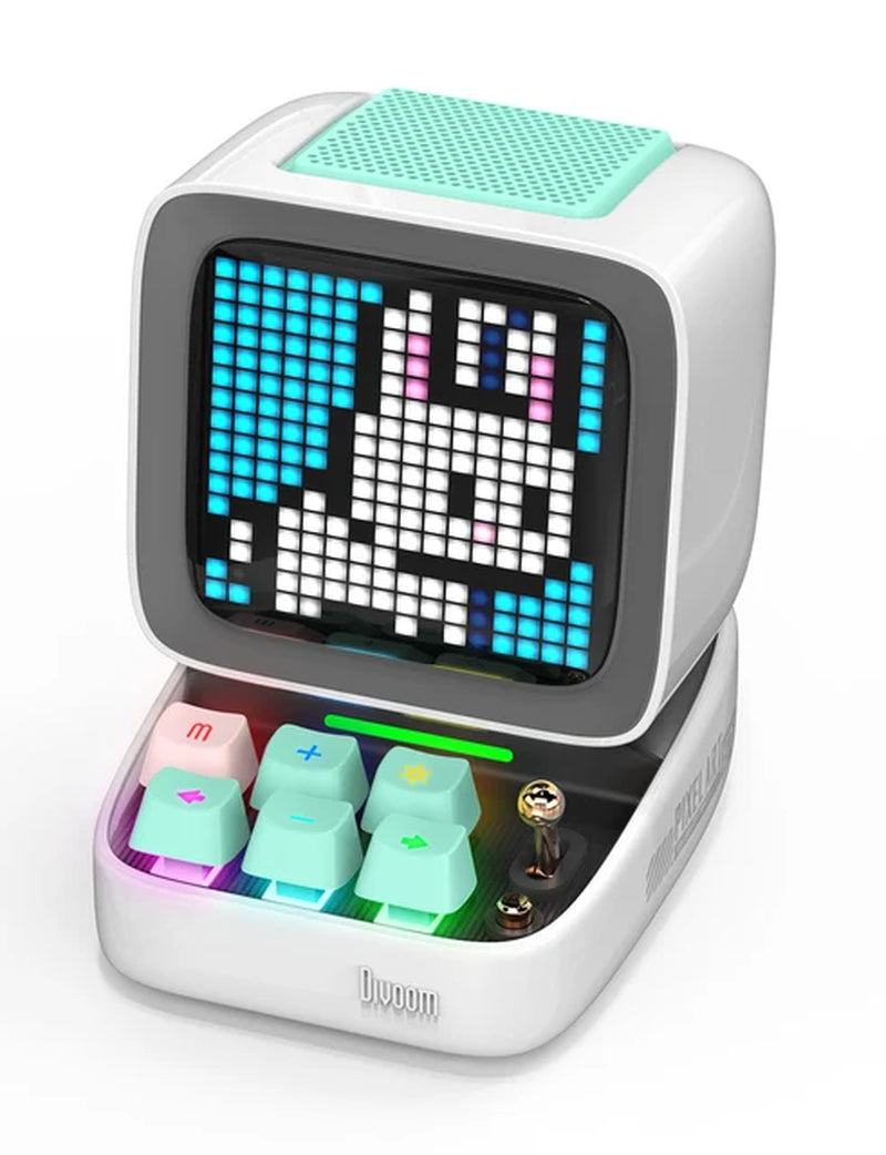 Divoom Ditoo Pixel Art Bluetooth Speaker: Wireless 15W Output Power, Perfect for Gaming Room Setup, with 16x16 LED App-Controlled Front Screen