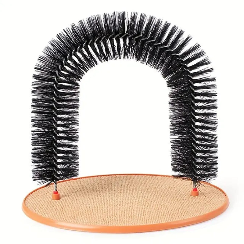 Ultimate Cat Spa: 1Pc Self-Grooming Toy Arch with Bonus Scratch Pad - Pamper & Play!